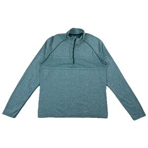 Rhone Celliant Seamless Quarter Zip Pullover Green Men's Large